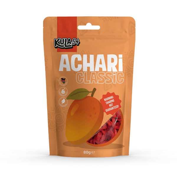 Kula54 Achari Classic dried mango snack packaging