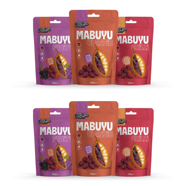6 pouches of Mabuyu (2x Classic, 2x Chilli, 2x Fruity)